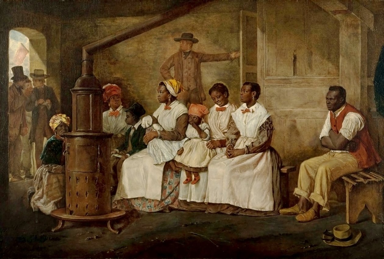 Sklaven warten auf den Verkauf, Richmond, Virginia von Eyre Crowe