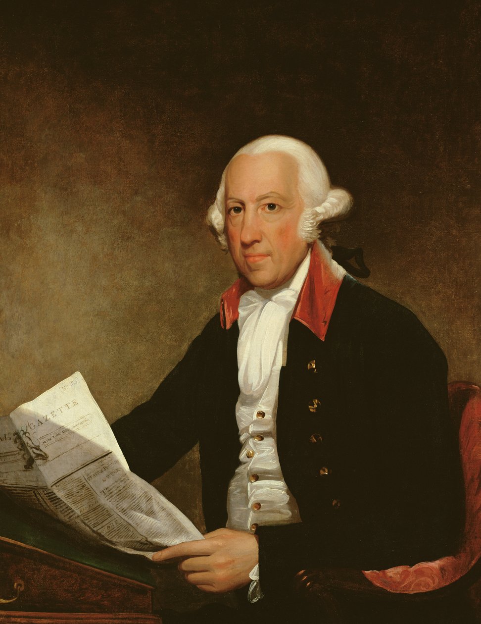 Porträt von James Rivington nach einem Gemälde von Gilbert Stuart (1755-1828), 1806 von Ezra Ames