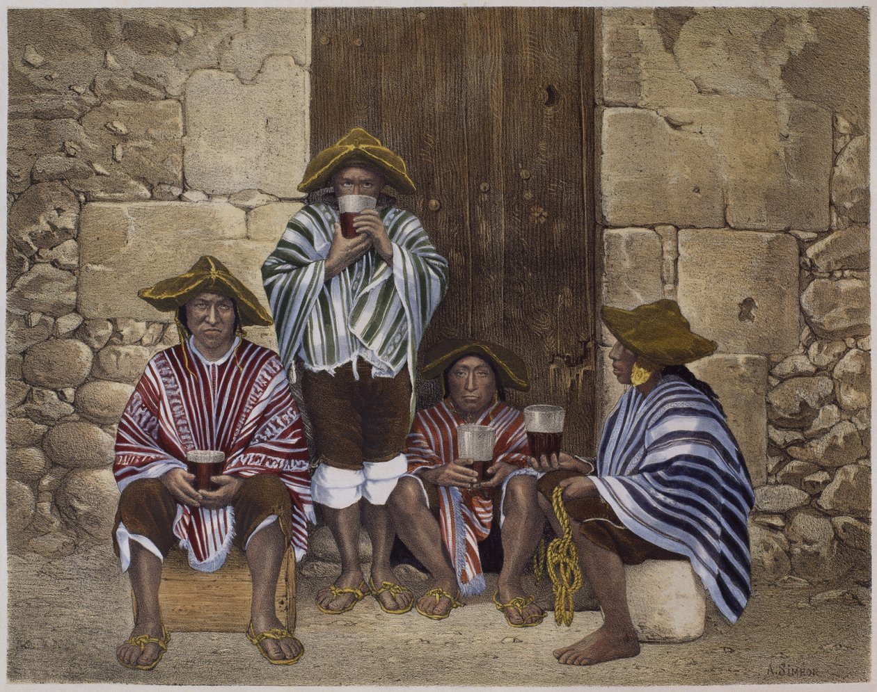 Gruppe von Indianern, Illustration aus 