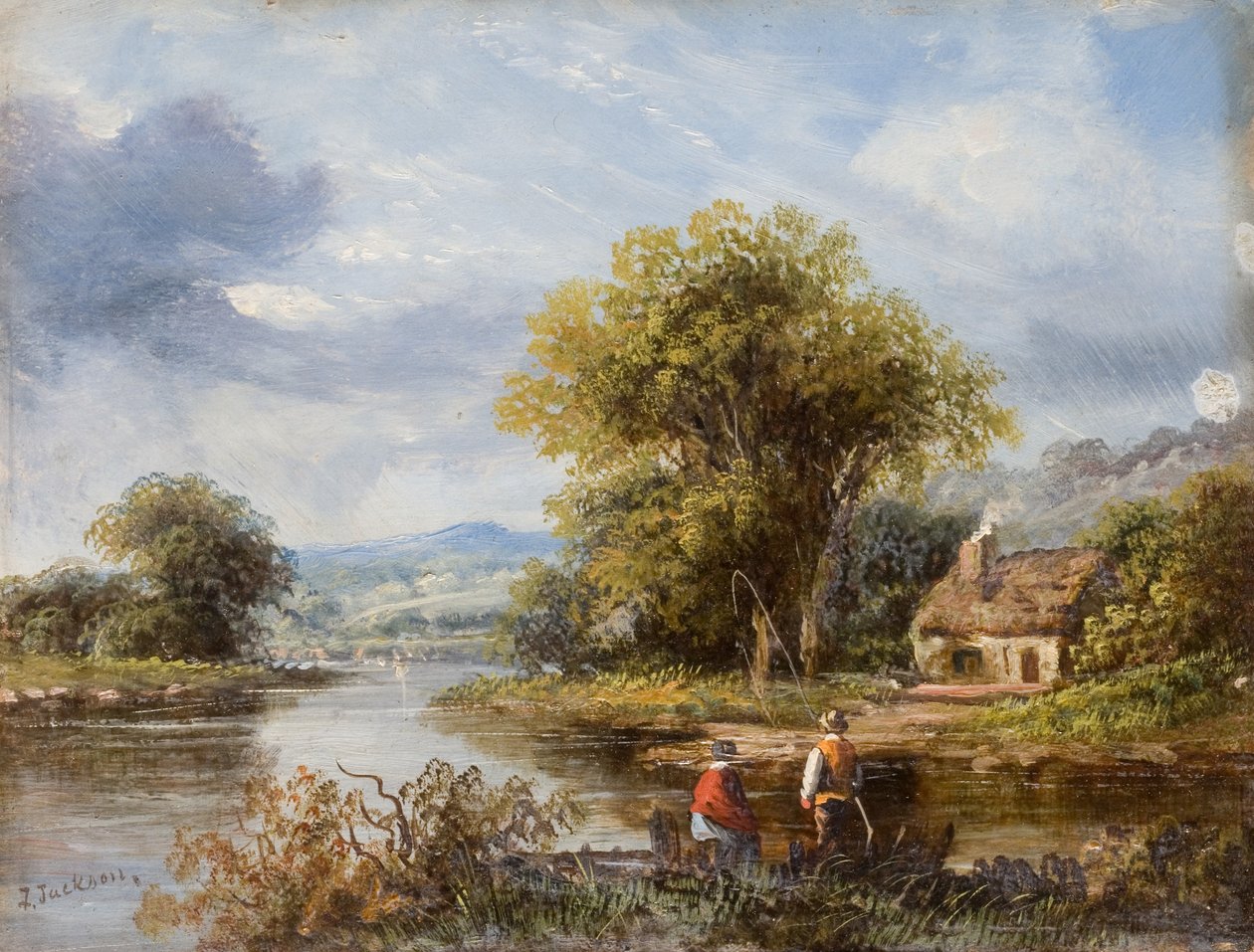 Blick auf den Tyne - Die Fähre von F. Ernest Jackson