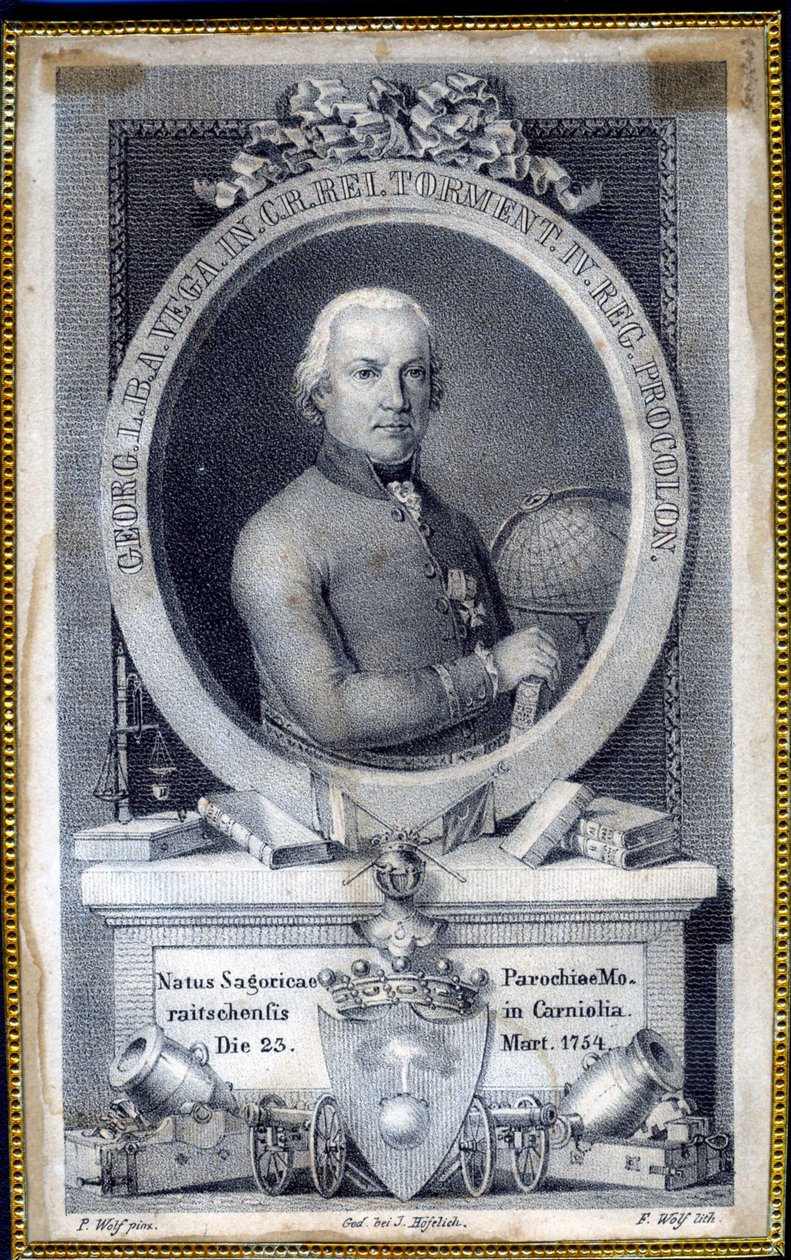Porträt von Jurij Vega von F. Wolf