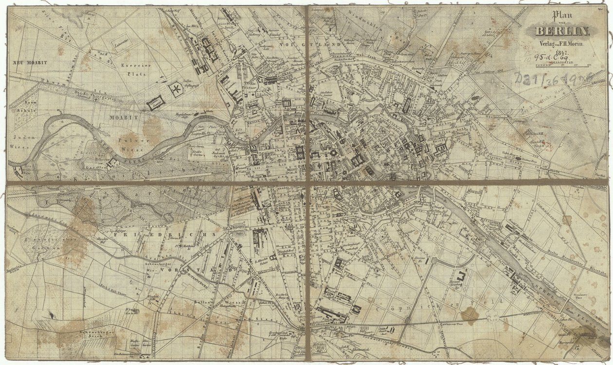 Plan von Berlin von F.H. Morin