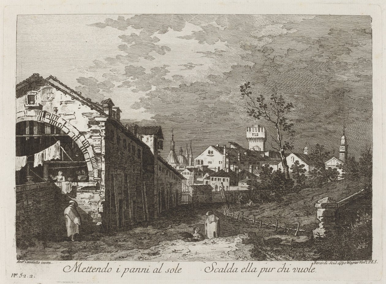 Mettendo i panni... von Fabio Berardi after Canaletto