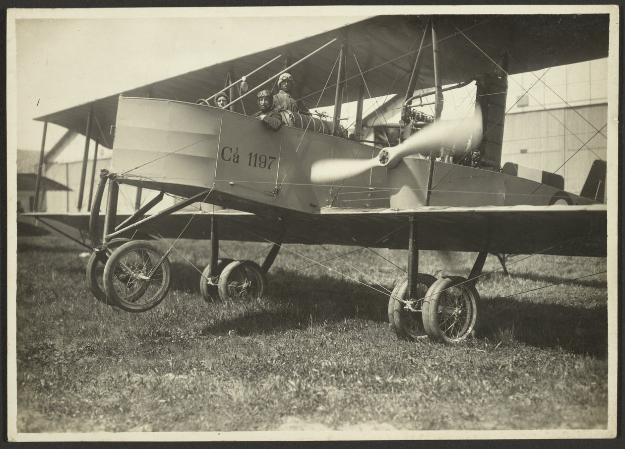 [Männer im Flugzeug] von Fedele Azari