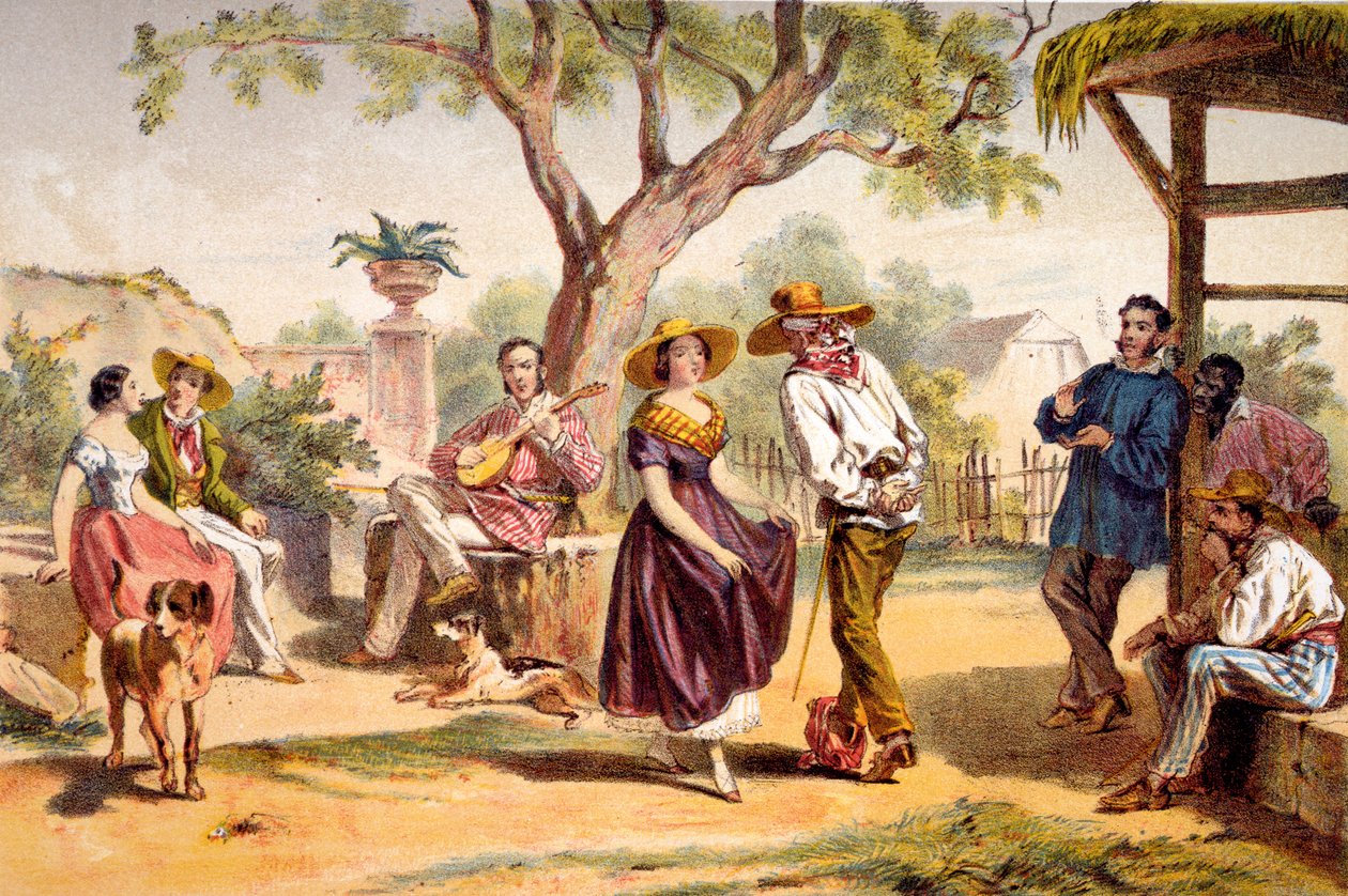 Der Zapateado - Nationaltanz, 1840 von Federico Mialhe