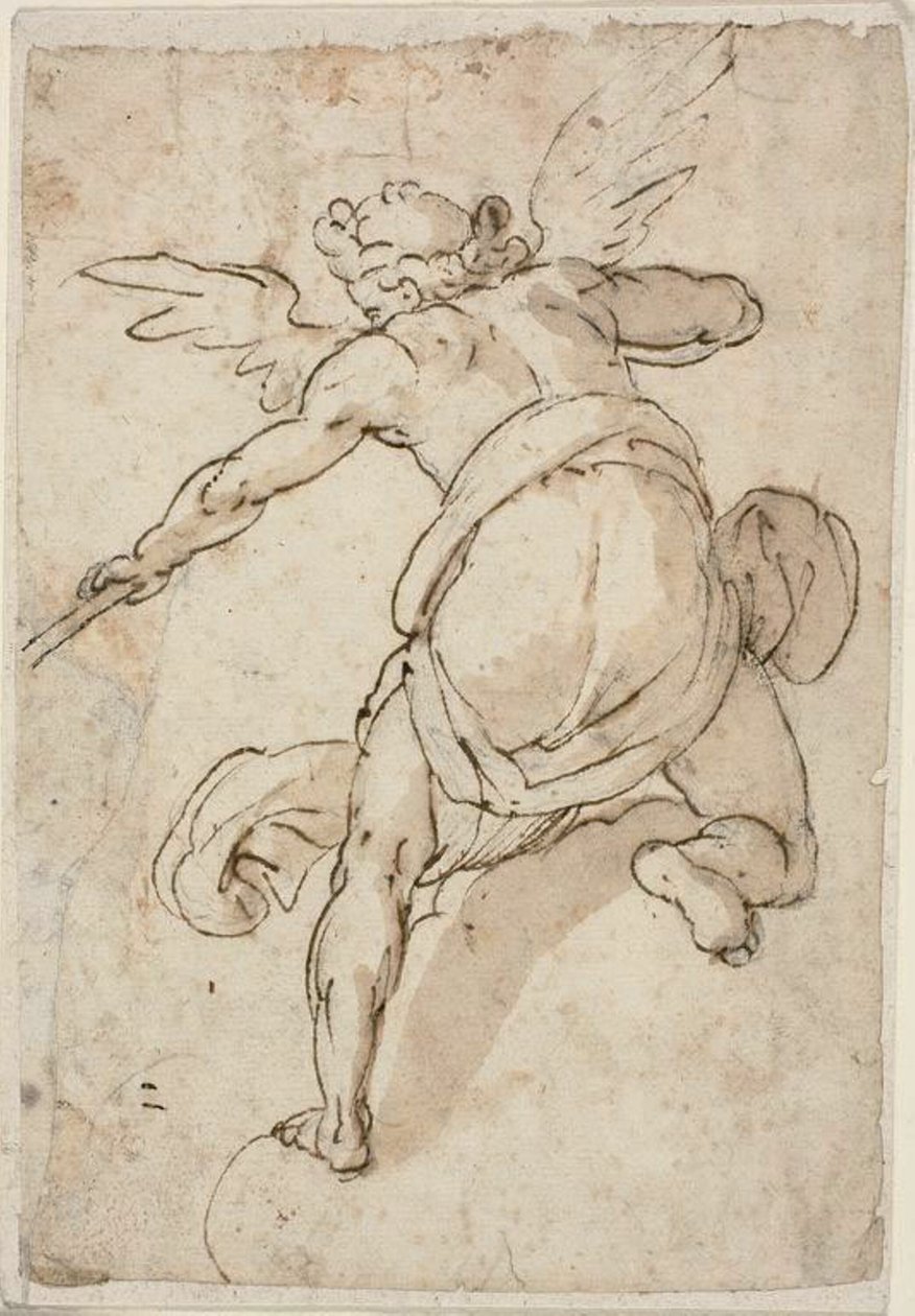 Engel mit einer Trompete von Federico Zuccaro