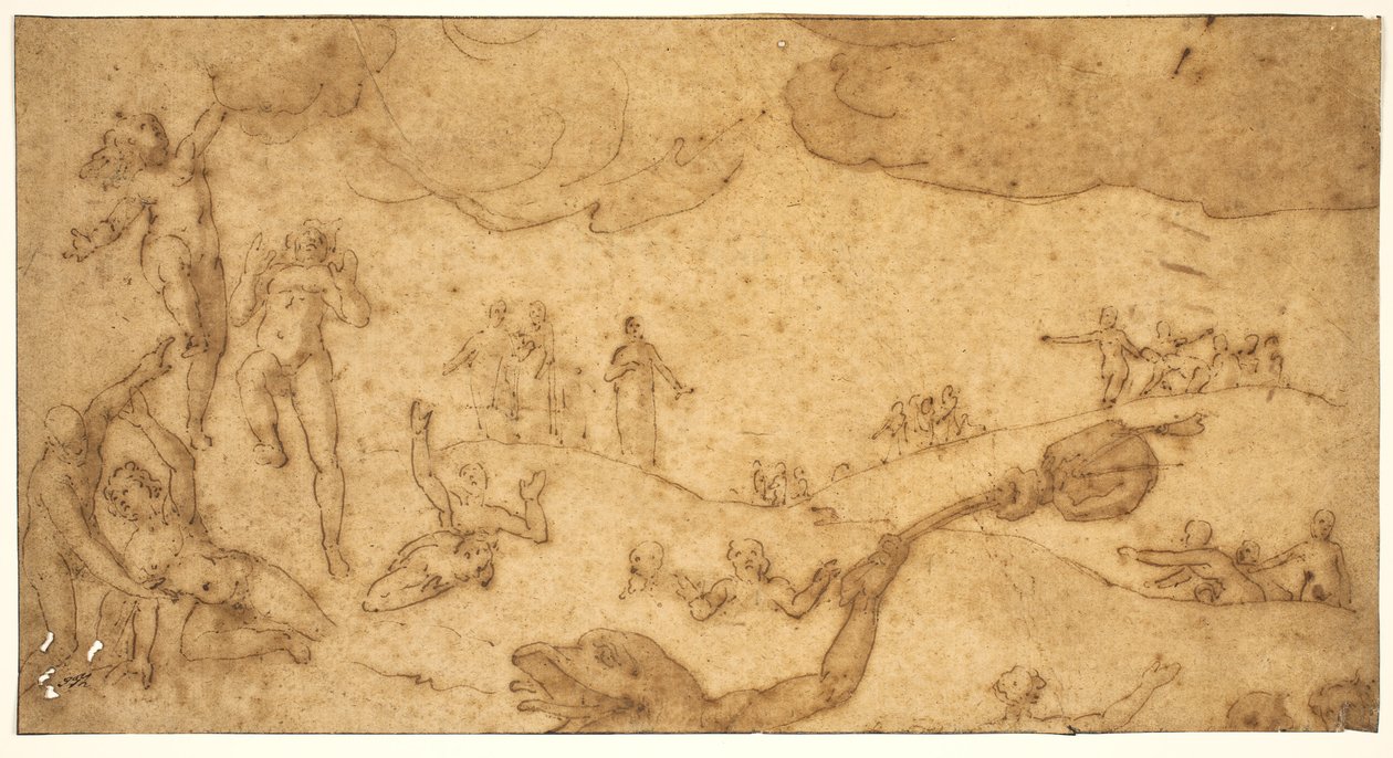 Szene aus der Hölle der Geizigen von Federico Zuccaro