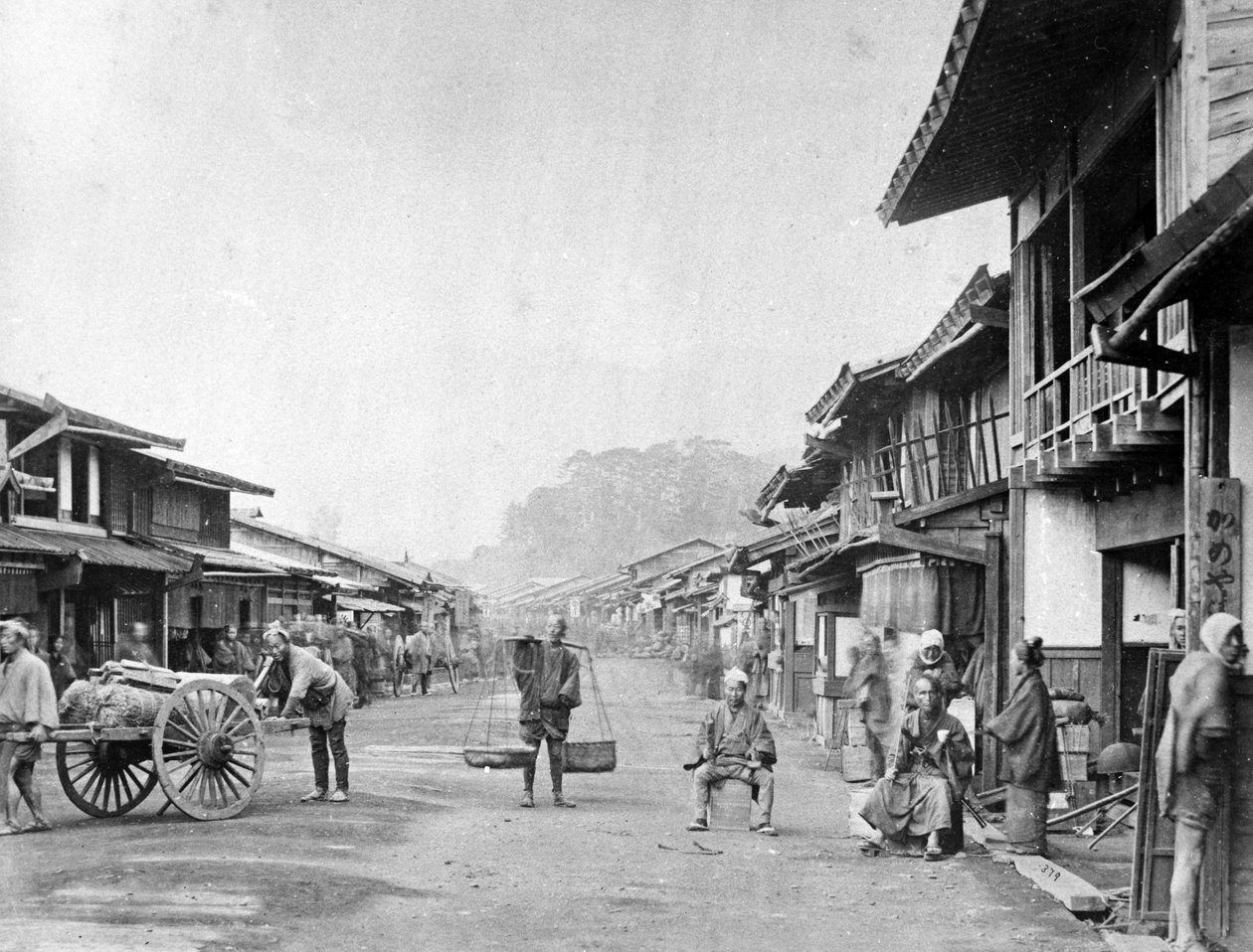 Stadt Odowara, ca. 1860er von Felice Beato