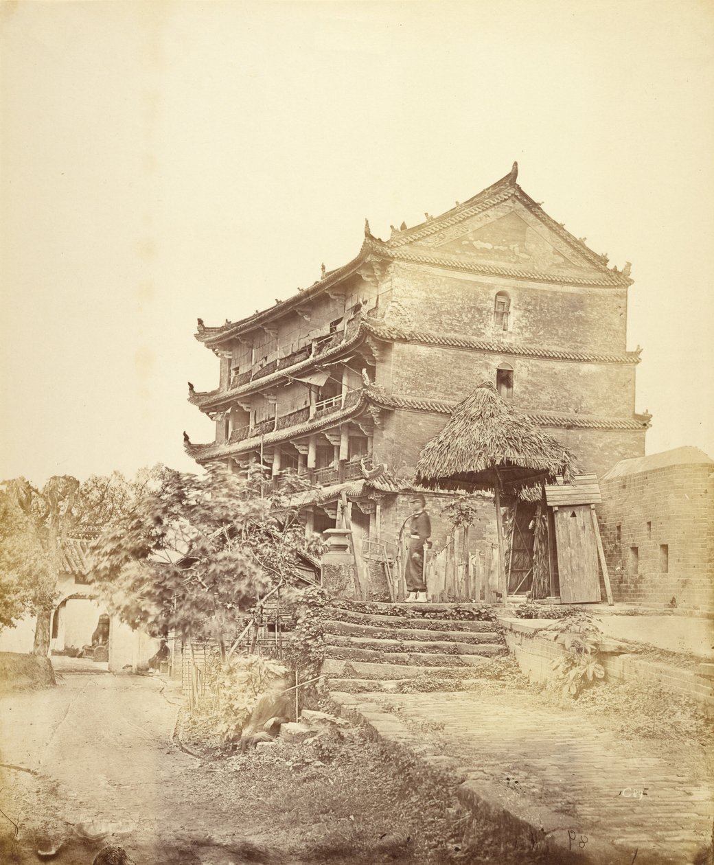 Fünfstöckige Pagode, Kanton, China von Felice Beato