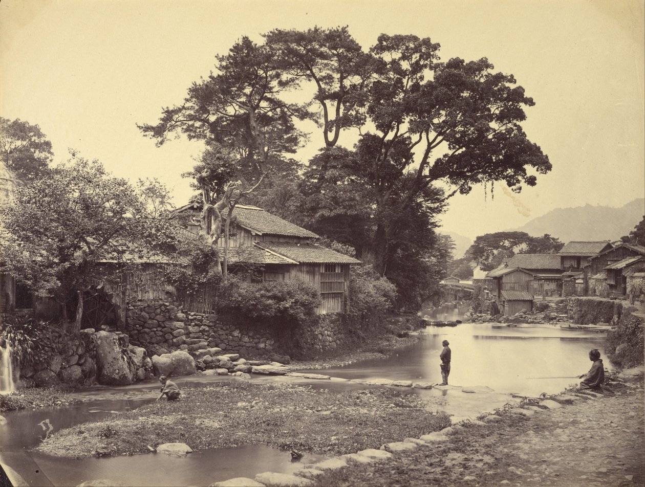 Ansicht in der einheimischen Stadt, Nagasaki von Felice Beato