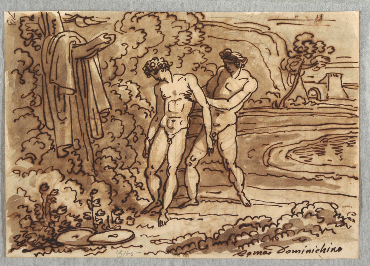 Apollon und Hyazinth, nach Domenichino von Felice Giani