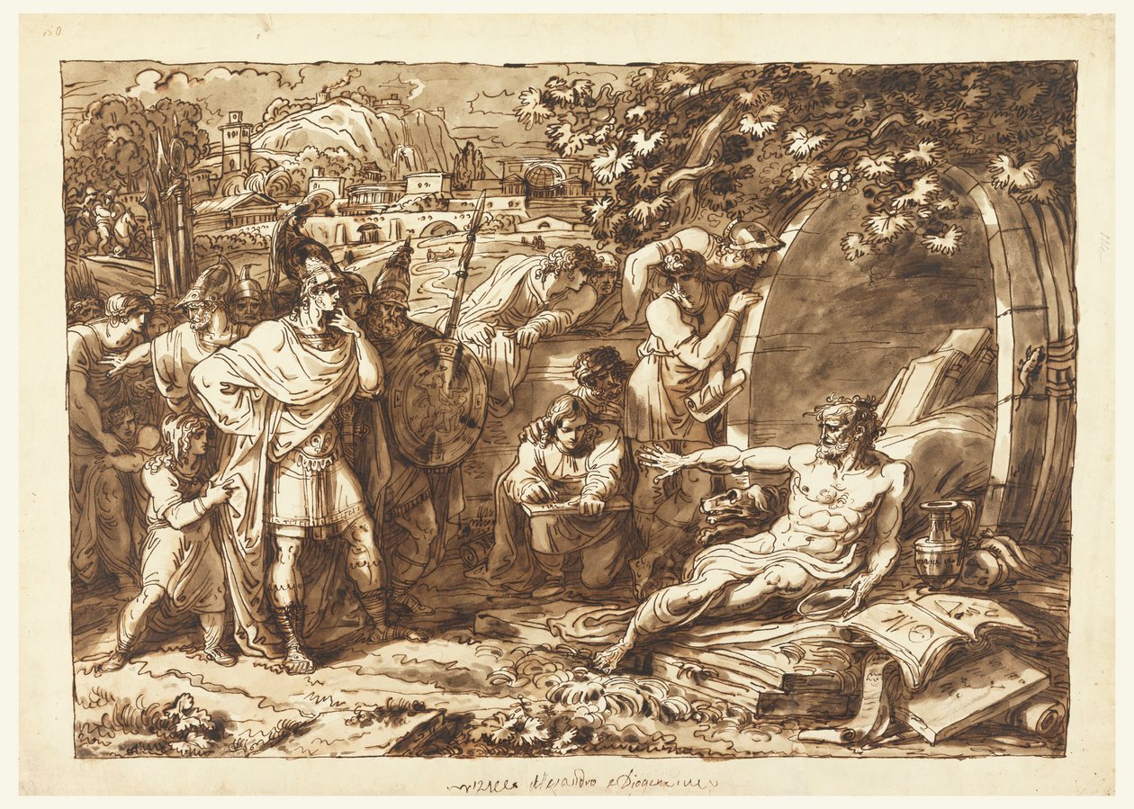 Alexander der Große und Diogenes von Felice Giani