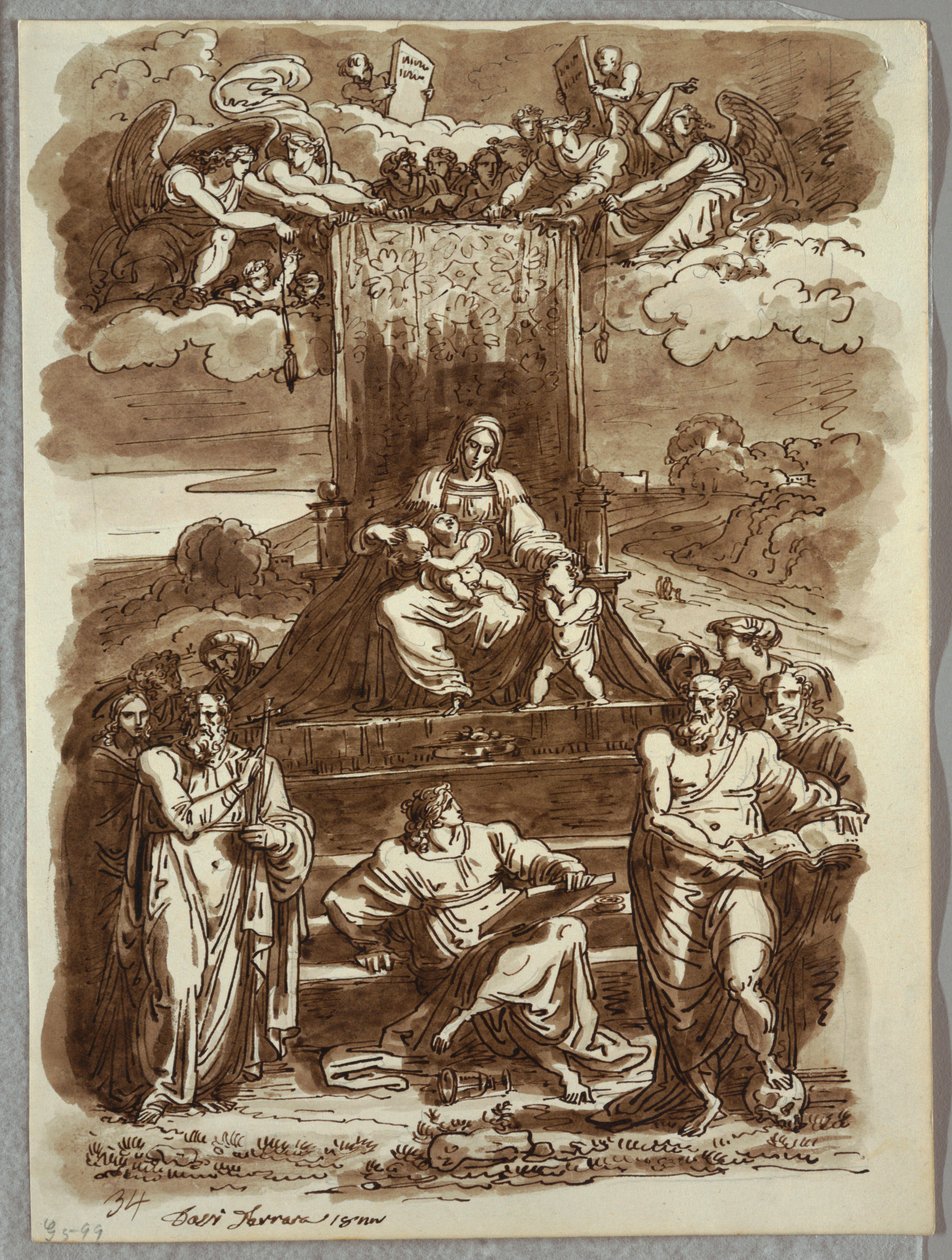 Madonna auf dem Thron von Felice Giani