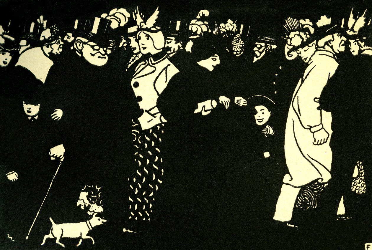 Die Straße - Holzschnitt von Félix Vallotton von Felix Edouard Vallotton