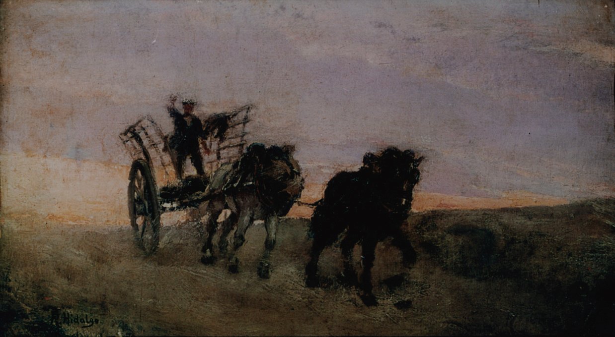 Pferdekutsche von Felix Resurreccion Hidalgo