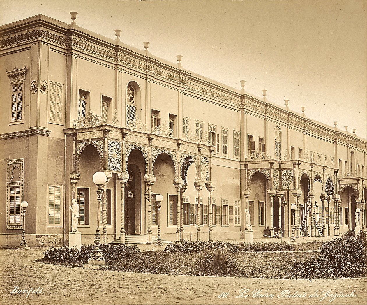 Der Gezireh-Palast in Kairo, Ägypten von Félix Bonfils