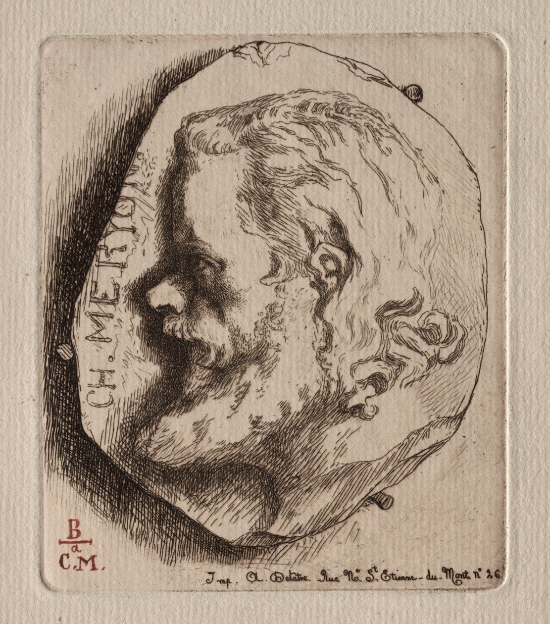 Charles Meryon, 1854 von Felix Bracquemond