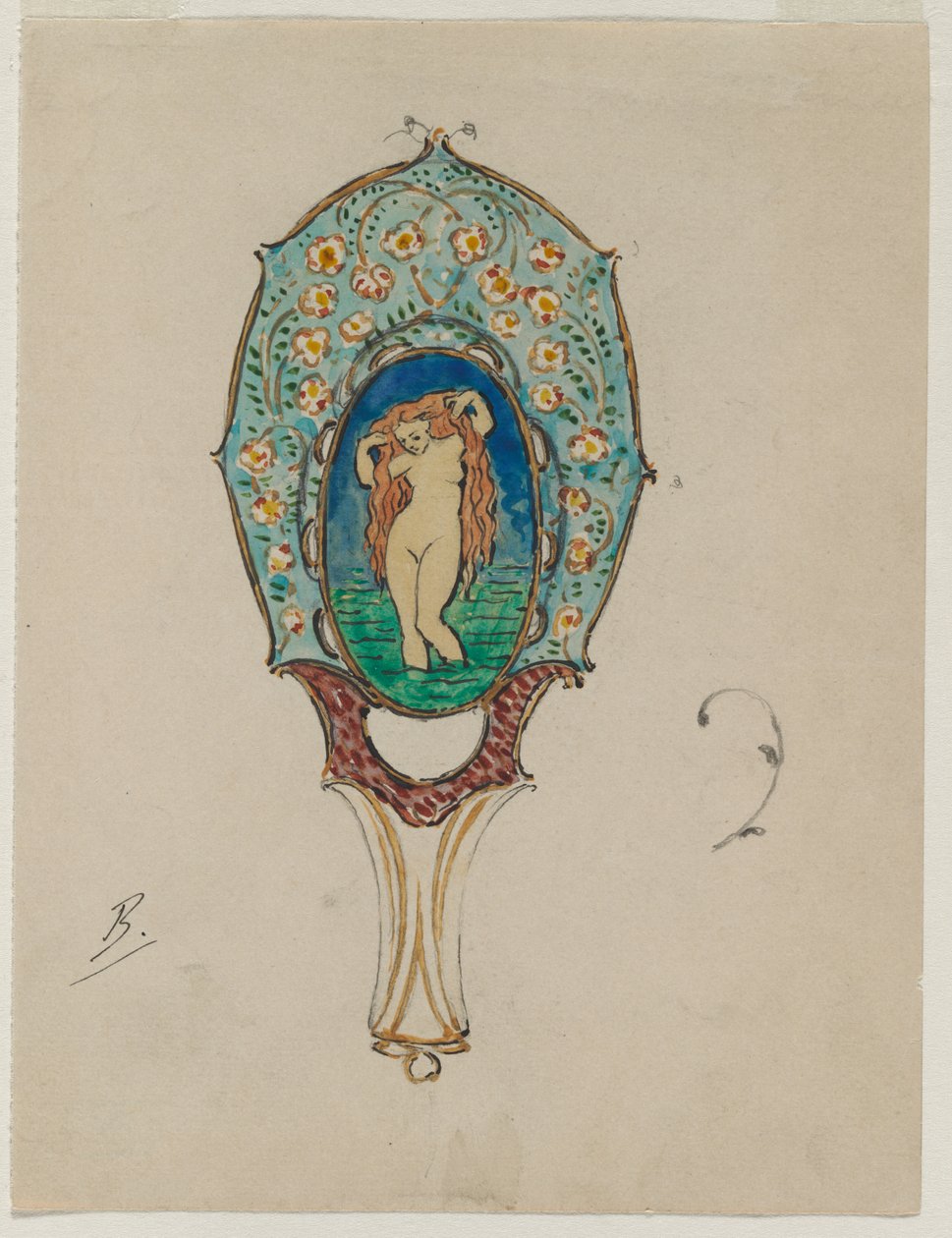 Entwurf für einen Handspiegel von Felix Bracquemond