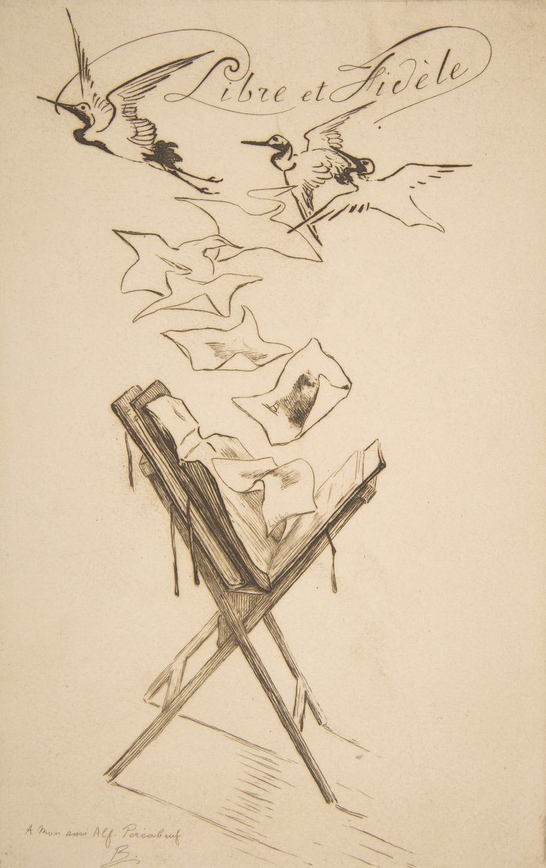 Libre et Fidèle, 1878 von Felix Bracquemond