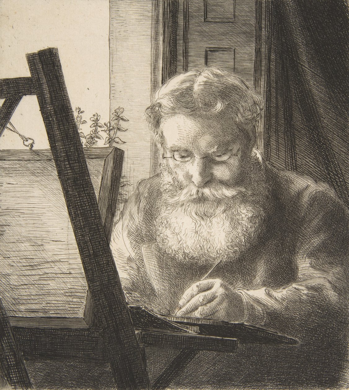 Porträt von Edwin Edwards, 1872 von Felix Bracquemond