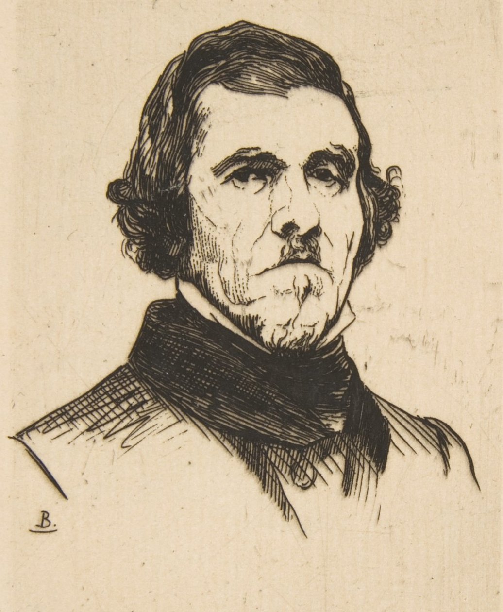 Porträt von Eugène Delacroix, 1863 von Felix Bracquemond