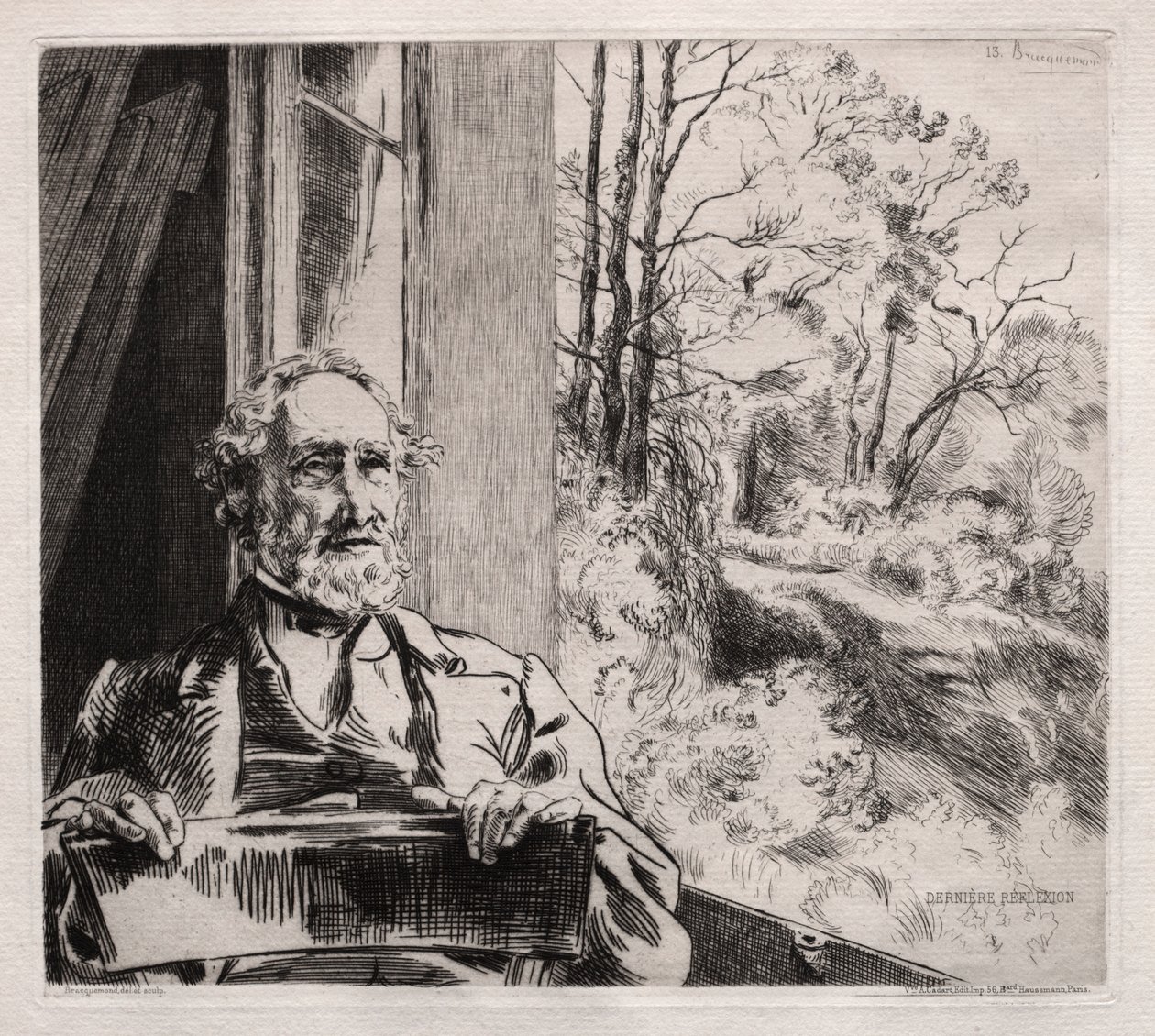 Porträt von Meyer Heine, 1860er Jahre von Felix Bracquemond