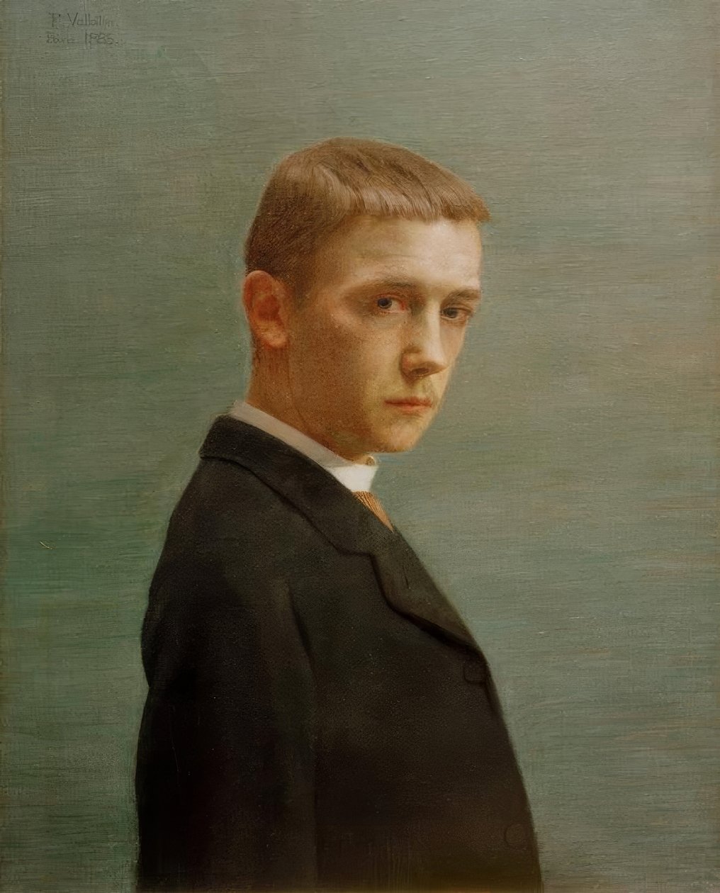 Selbstporträt im Alter von zwanzig Jahren von Felix Edouard Vallotton