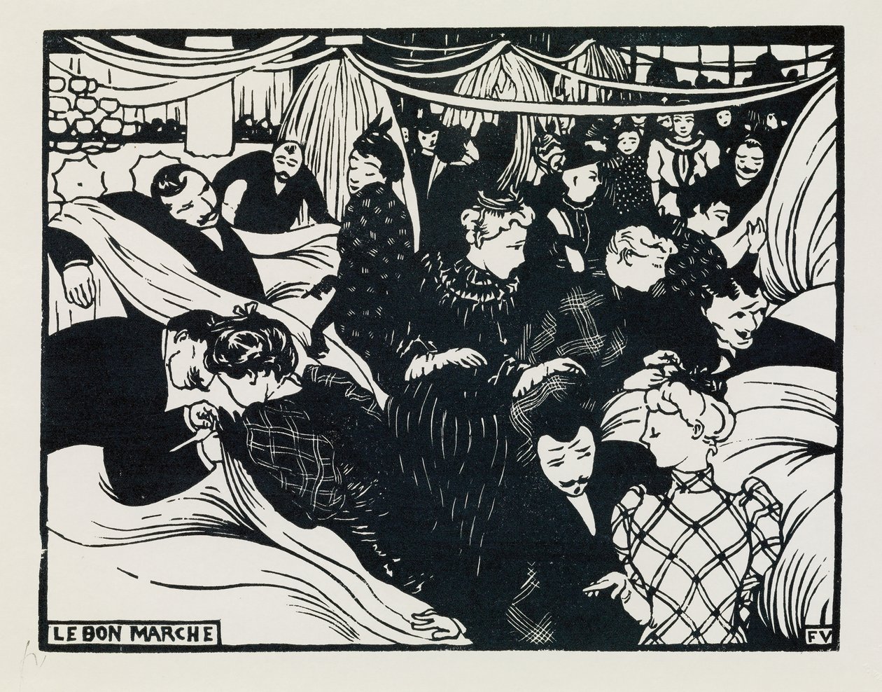 Le Bon Marché, 1893 von Felix Edouard Vallotton