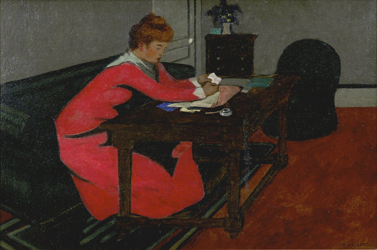 Misia an ihrem Schreibtisch, 1897 von Felix Edouard Vallotton