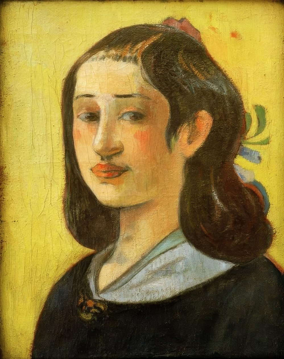 Torso mit blauem Stoff von Felix Edouard Vallotton