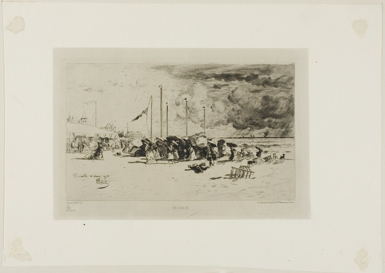 Ein Sturm in Trouville von Felix Hilaire Buhot