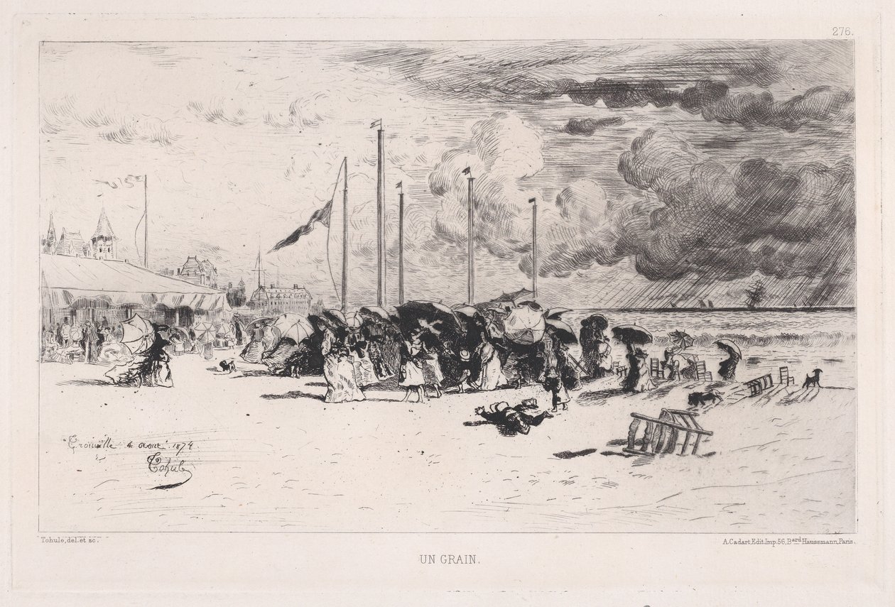Ein Sturm in Trouville, 1874 von Felix Hilaire Buhot