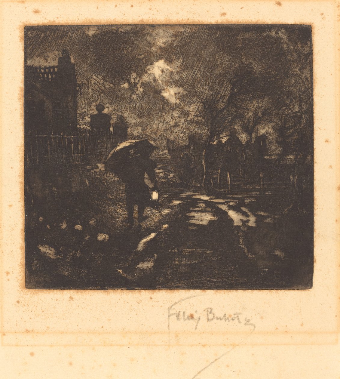 Die Nachtwache von Felix Hilaire Buhot