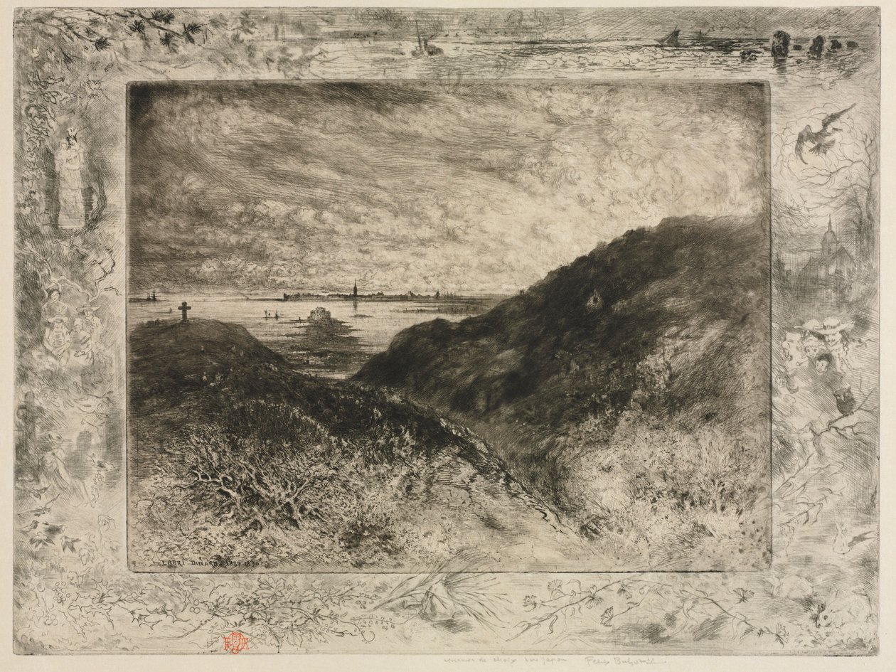 Die Klippe: Bucht von Saint-Malo, 1886-1890 von Felix Hilaire Buhot