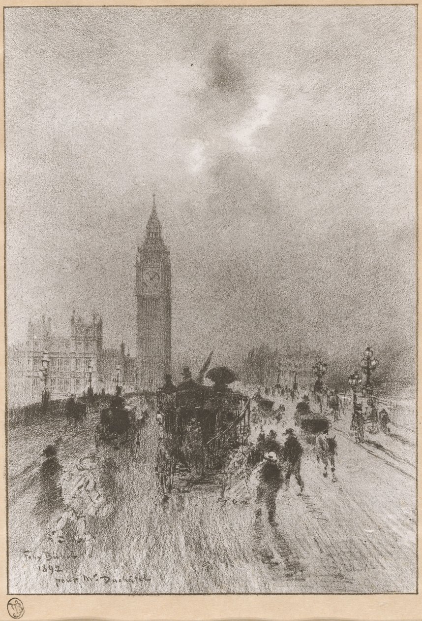 Der Victoria-Uhrturm London von Felix Hilaire Buhot