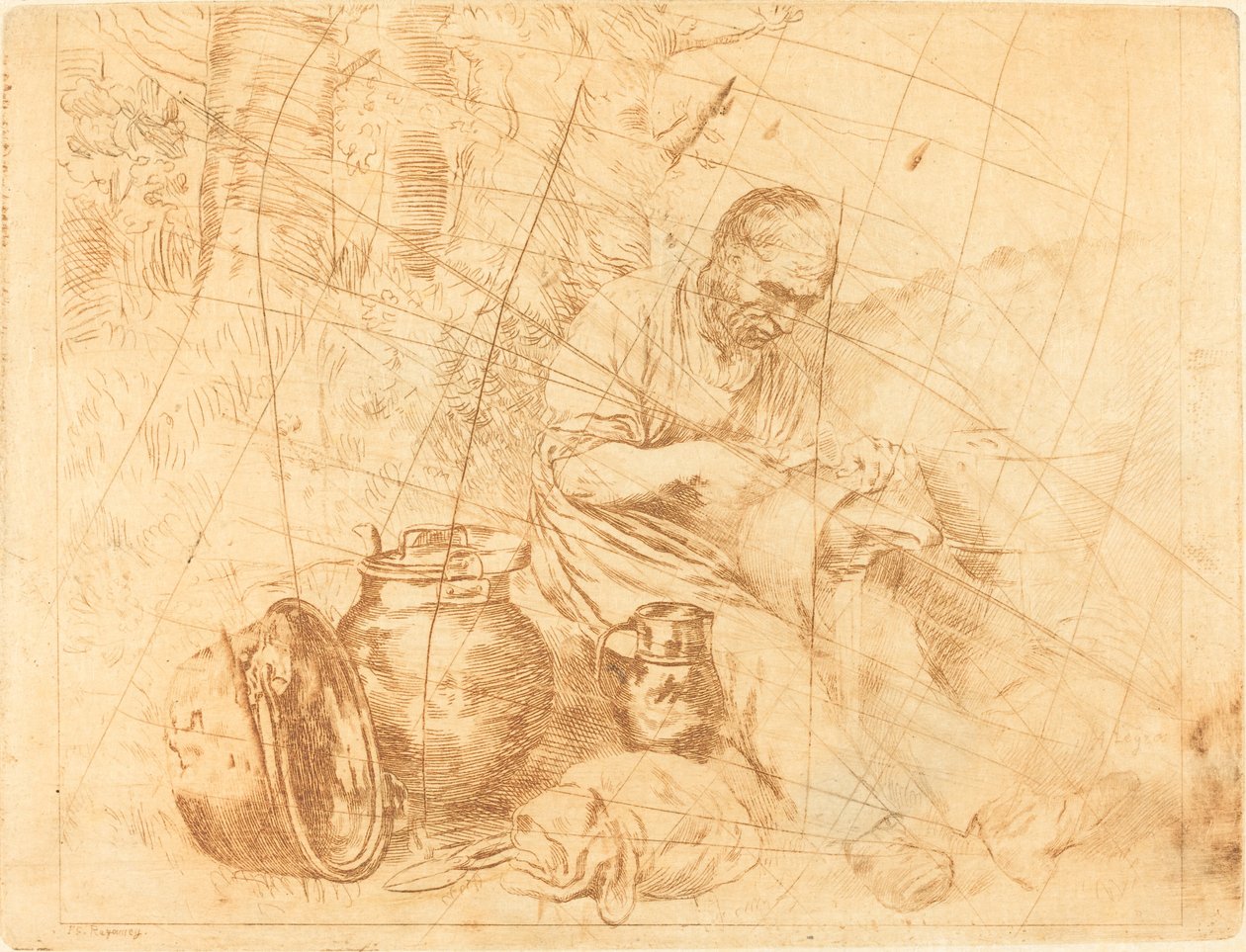 Der Kesselflicker (Le retameur) von Felix Régamey after Alphonse Legros