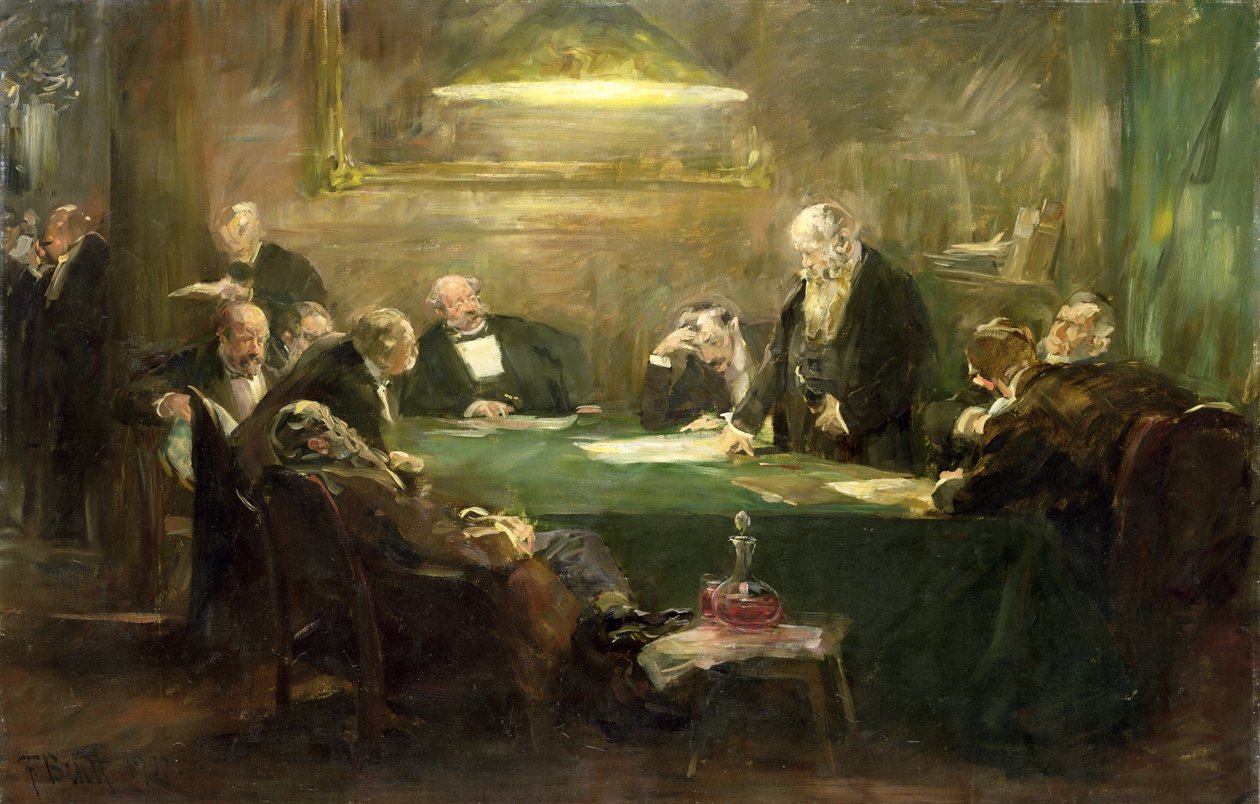 Das Treffen des Vorstands, 1900 von Ferdinand Brutt