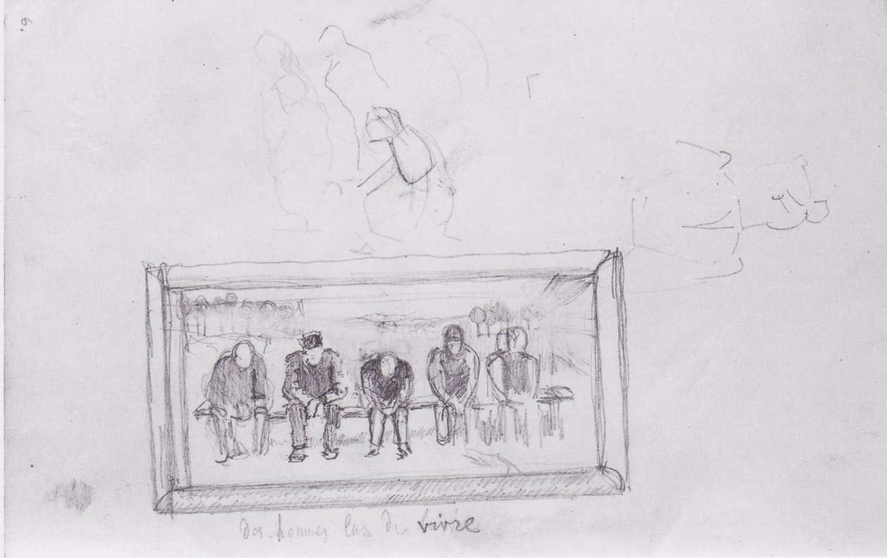 Gesamtstudie zu den Lebensmüden von Ferdinand Hodler