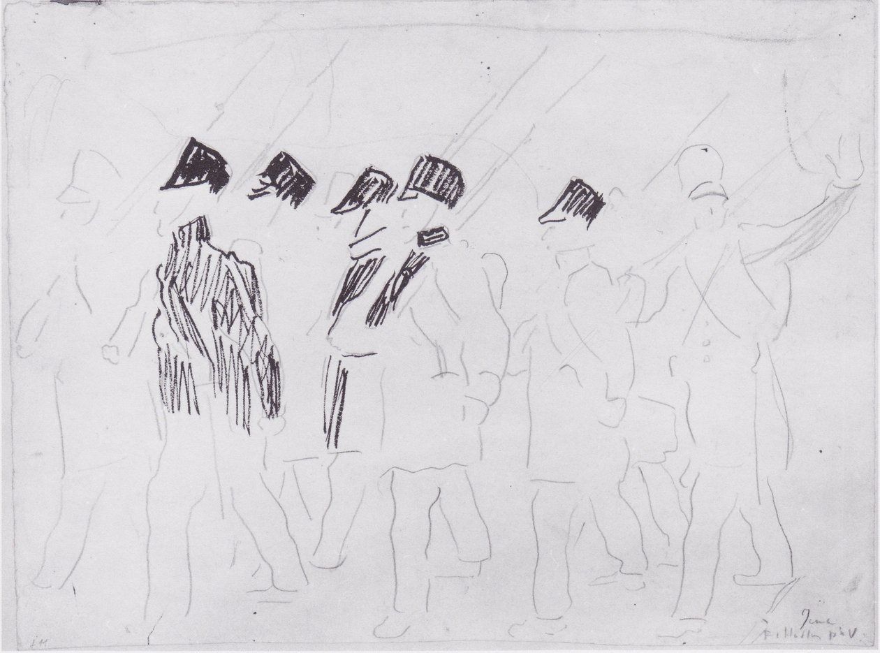 Ausziehende Soldaten von Ferdinand Hodler