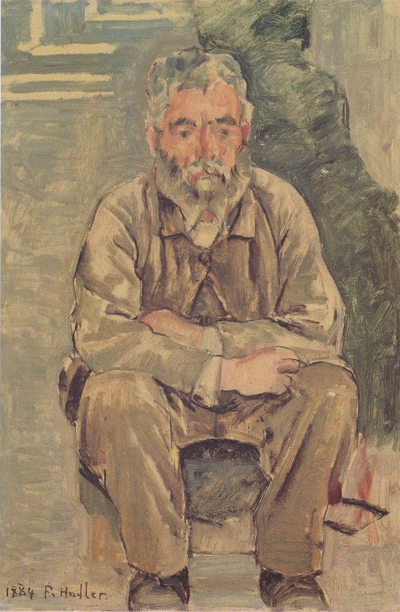 Sitzender bärtiger Mann von Ferdinand Hodler