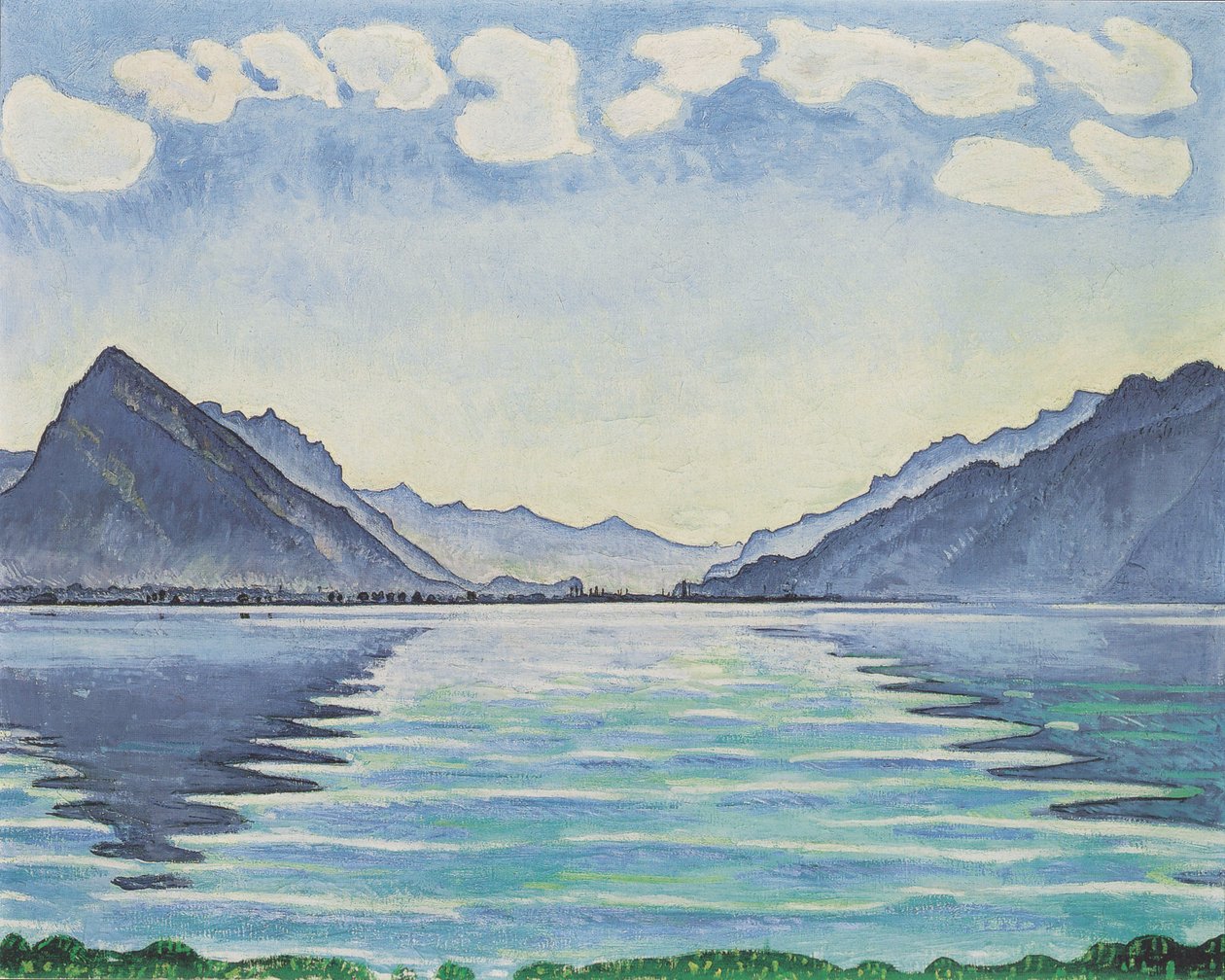 Thunersee mit symmetrischer Spiegelung von Ferdinand Hodler