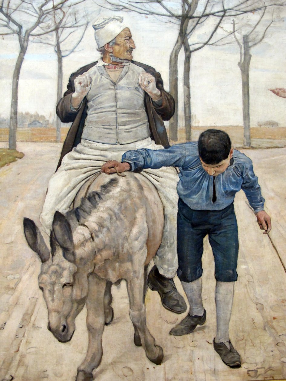 Der Müller, sein Sohn und der Esel von Ferdinand Hodler