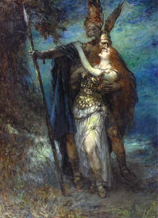 Wotan und Brünnhilde von Ferdinand Leeke