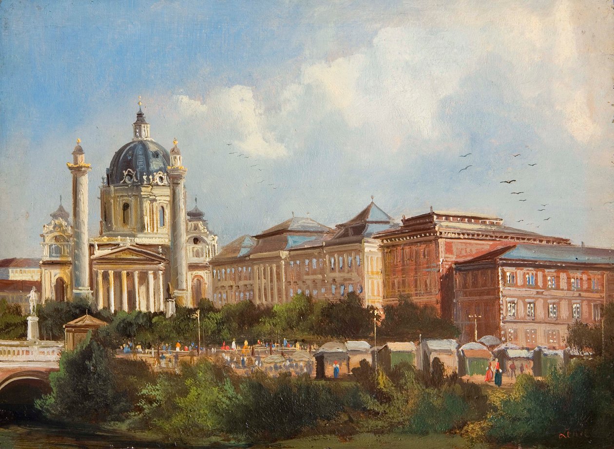 Karlskirche in Wien von Ferdinand Lepie