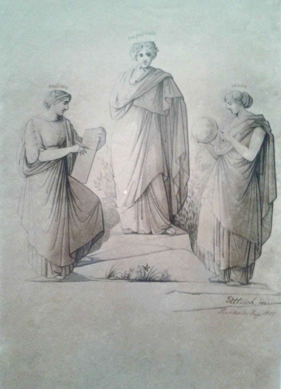 Die Musen Kalliope, Polyhymnia und Urania von Ferdinand Pettrich