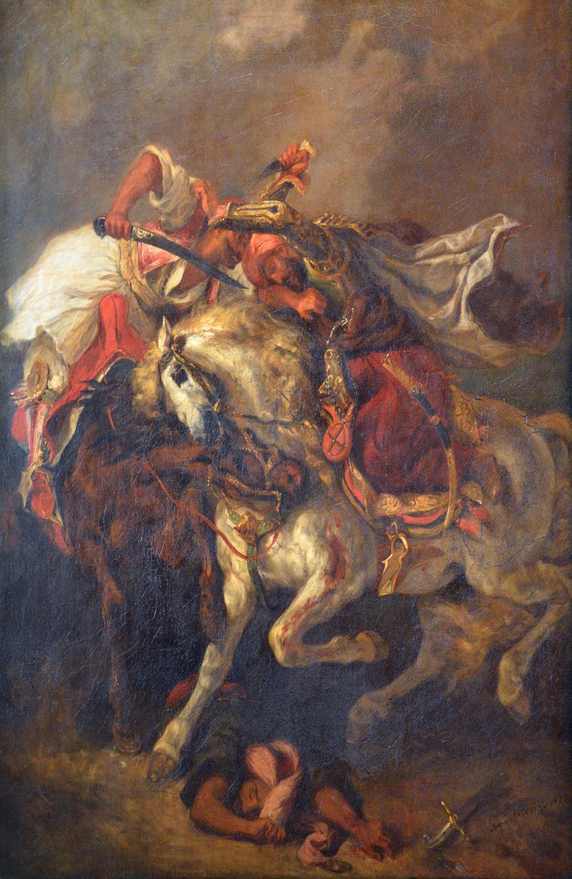 Kampf des Giaour und des Paschas von Ferdinand Victor Eugene Delacroix