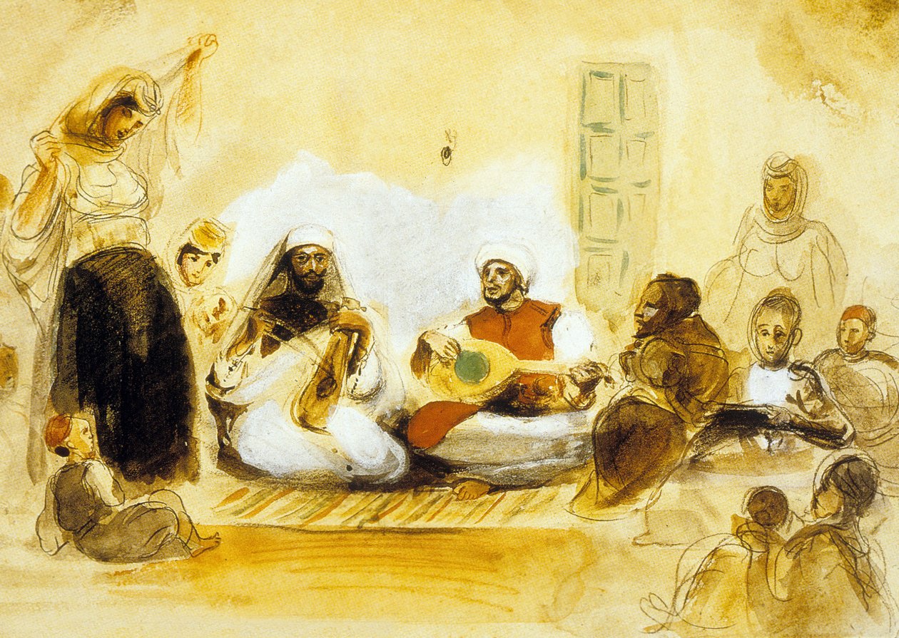 Jüdische Musiker, ca. 1832 von Ferdinand Victor Eugene Delacroix