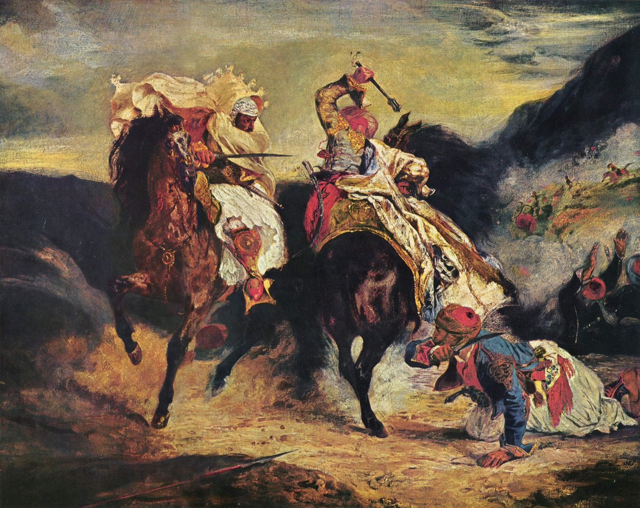 Kampf des Giaur mit dem Pascha von Ferdinand Victor Eugene Delacroix