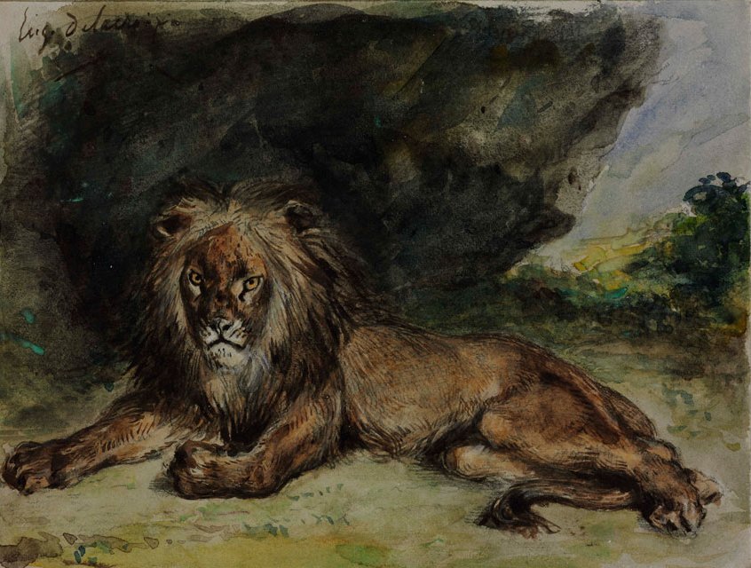 Löwe von Ferdinand Victor Eugene Delacroix