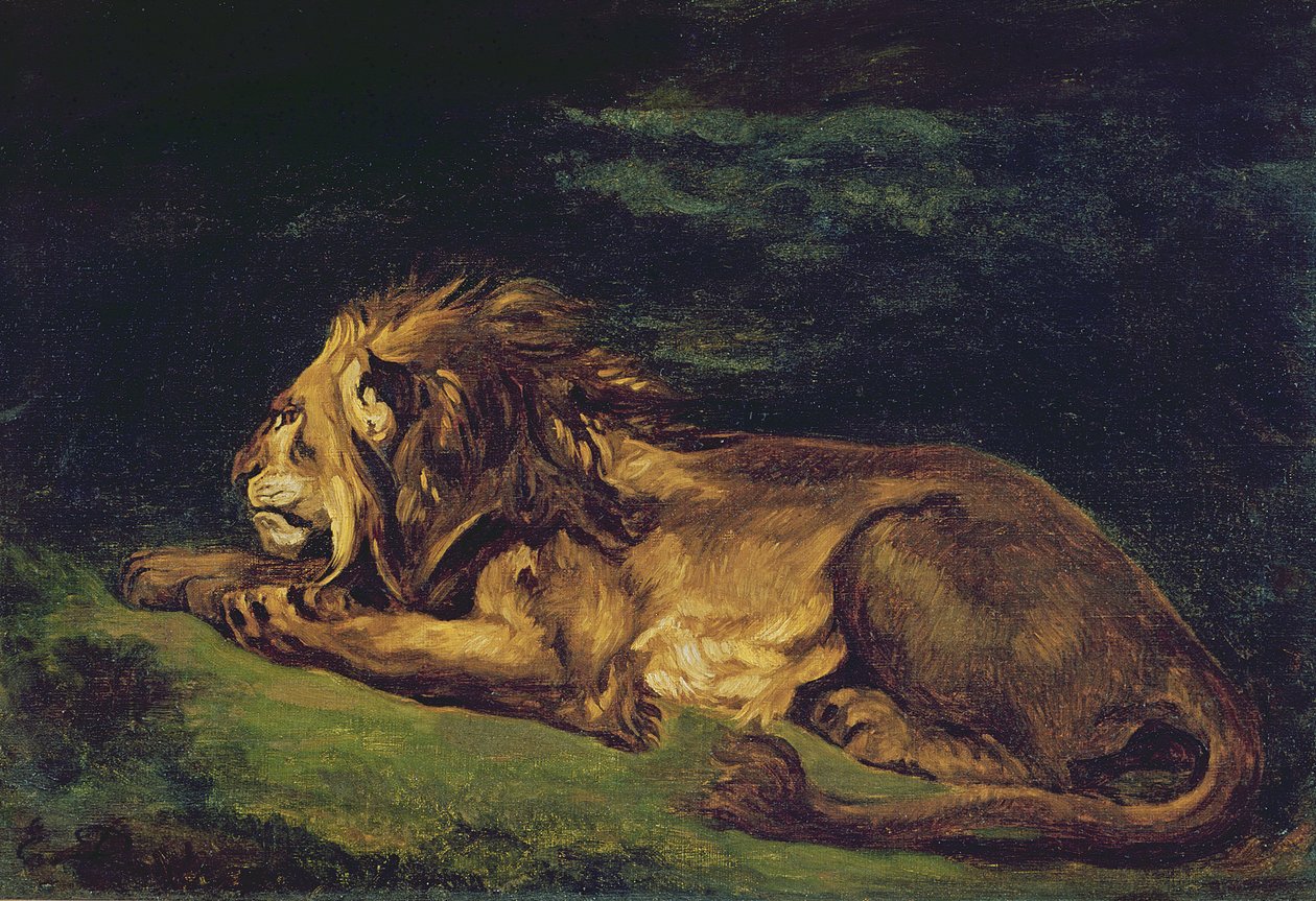 Ruhender Löwe von Ferdinand Victor Eugene Delacroix